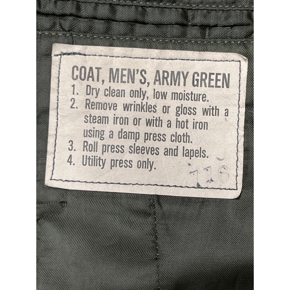 Vietnam Era US Army Military Dress Coat Jacket/pants Mens 40R Green Wool Blend - Picture 3 of 16